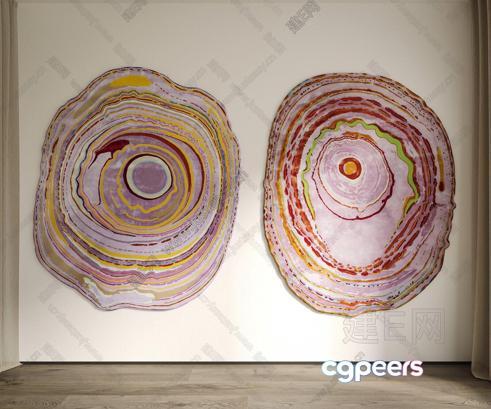 Abstract Art Pieces 3D Model - 20074 - VRAY Render