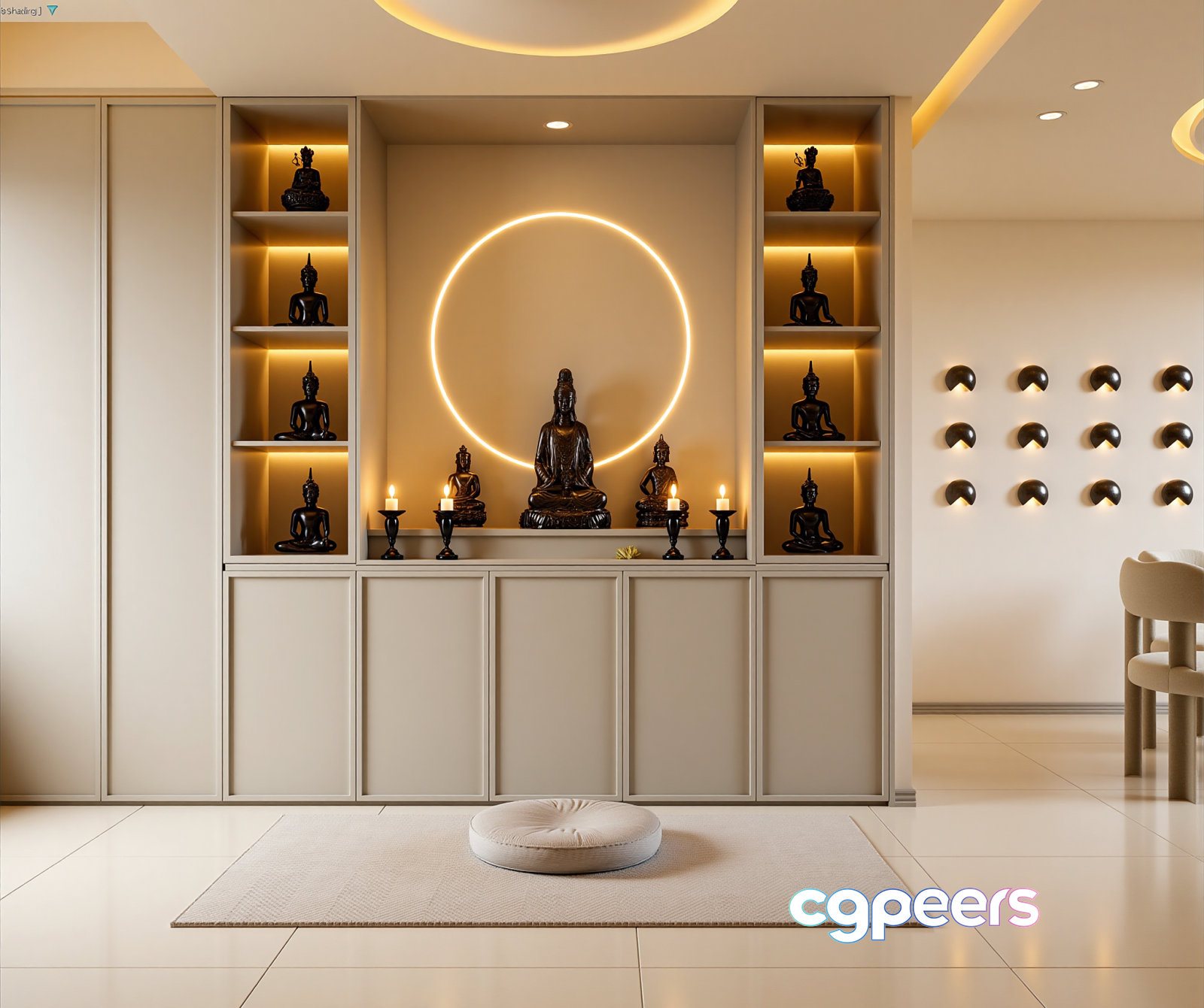 A Serene Meditation Room 3D Model - 6927 - VRAY Render A Serene Meditation Room 3D Model - 6927 - VRAY Render