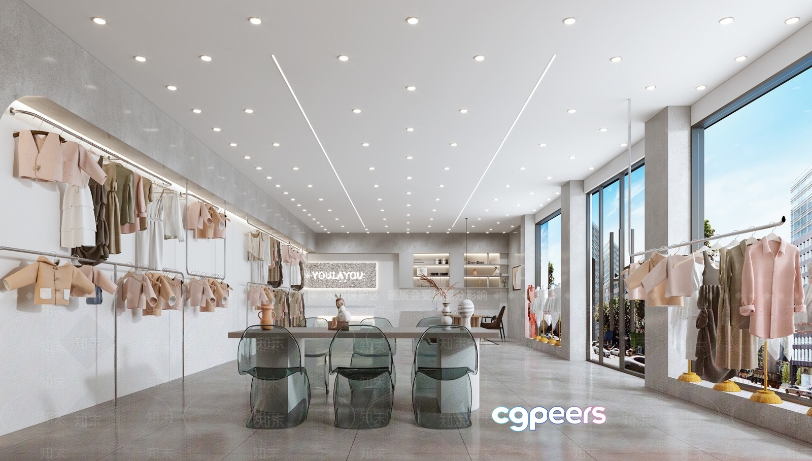 A Modern Clothing Store 3D Model - 897 - VRAY Render A Modern Clothing Store 3D Model - 897 - VRAY Render