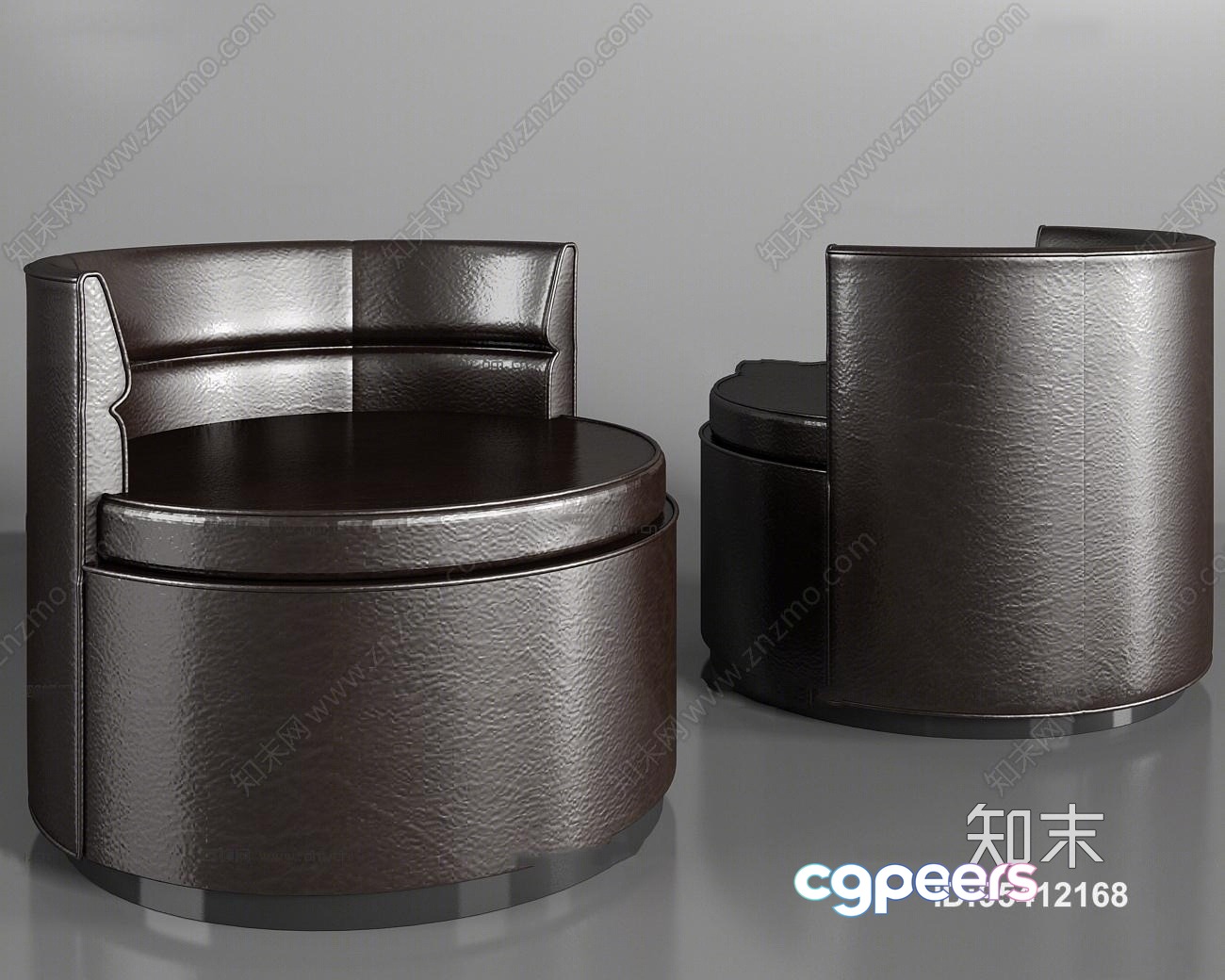 Modern Brown Leather Chairs 3D Model - 11299 - VRAY Render Modern Brown Leather Chairs 3D Model - 11299 - VRAY Render