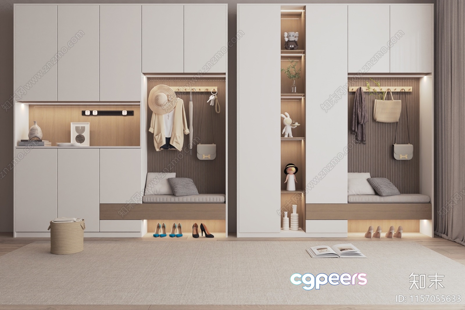 Modern Dressing Room 3D Model - 1941 - VRAY Render Modern Dressing Room 3D Model - 1941 - VRAY Render