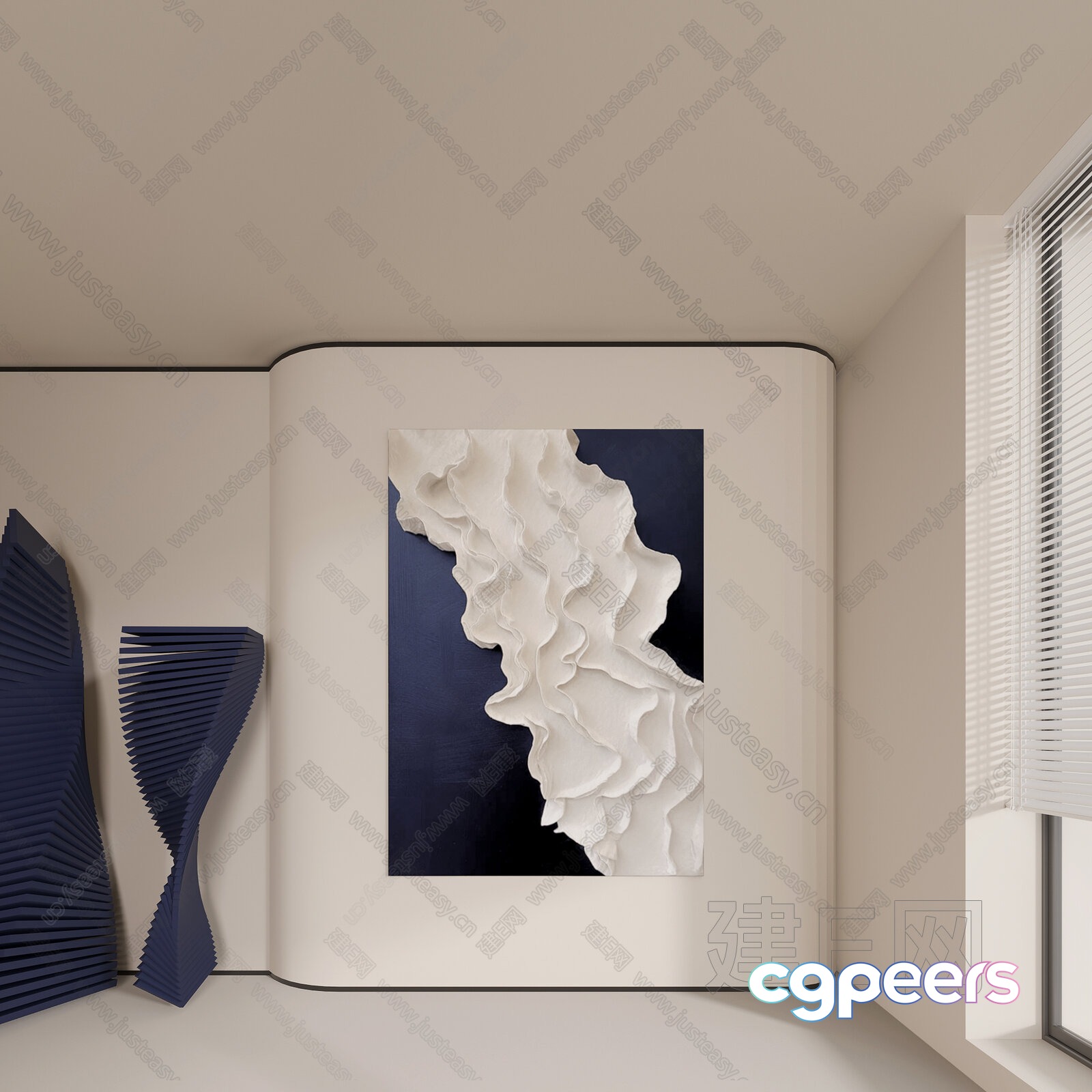 Modern Art Piece 3D Model - 13641 - VRAY Render