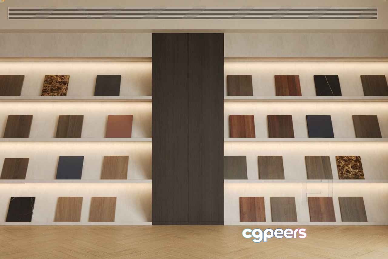 Modern Wall Display 3D Model - 8930 - CORONA Render Modern Wall Display 3D Model - 8930 - CORONA Render