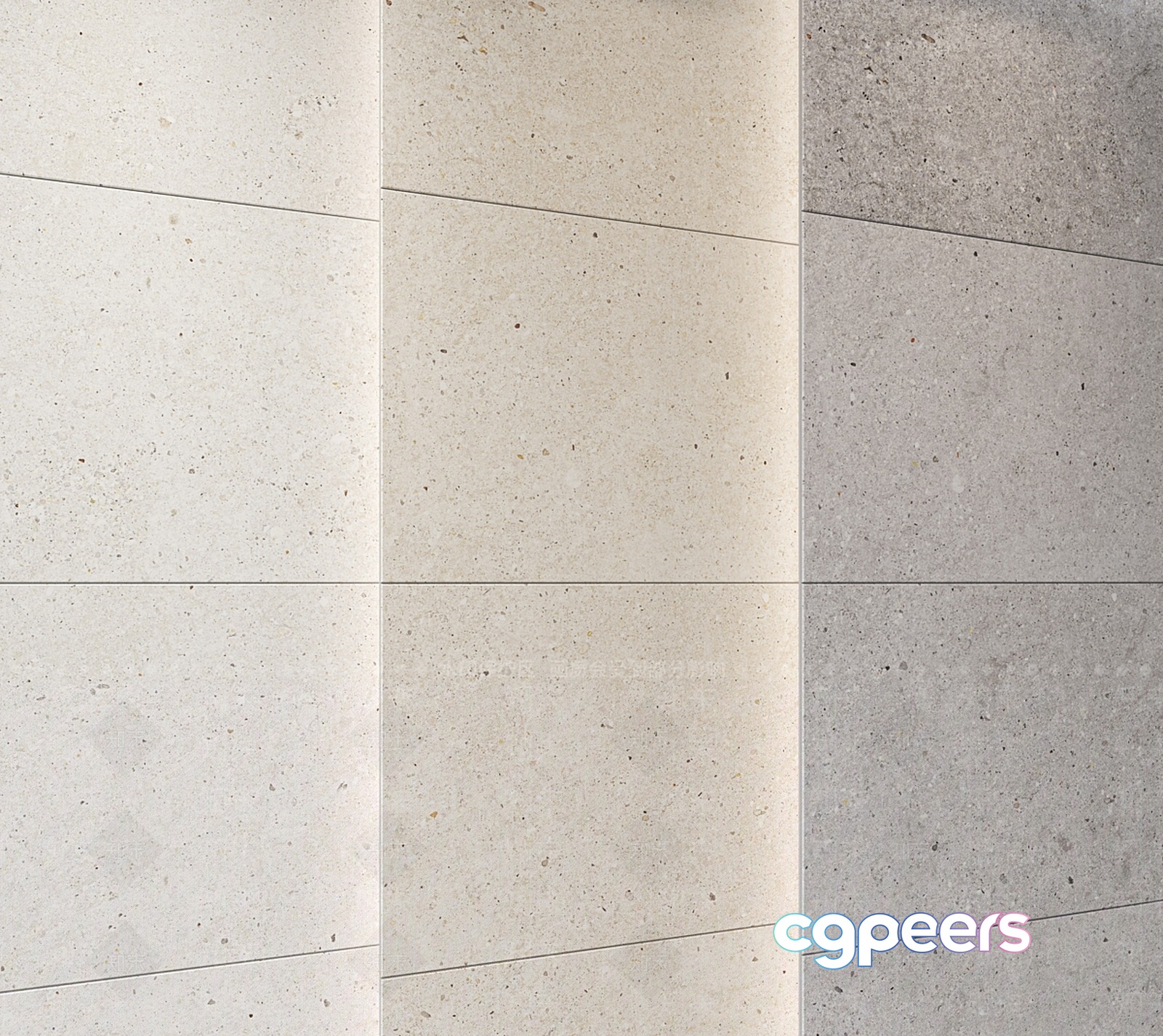 Grey Stone Wall 3D Model - 3516 - VRAY Render
