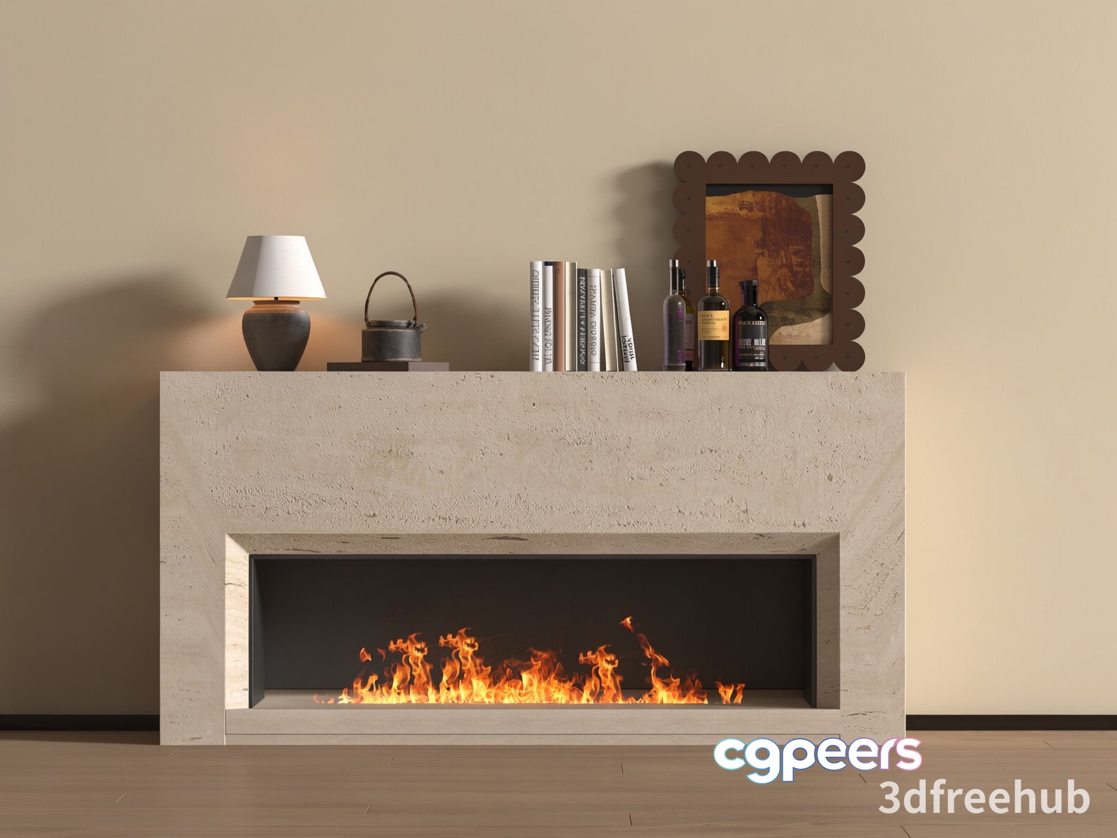 Modern Fireplace Design 3D Model - 21203 - VRAY Render Modern Fireplace Design 3D Model - 21203 - VRAY Render