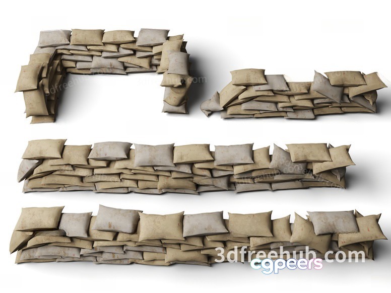 A Pile Of Pillows 3D Model - 21075 - VRAY Render