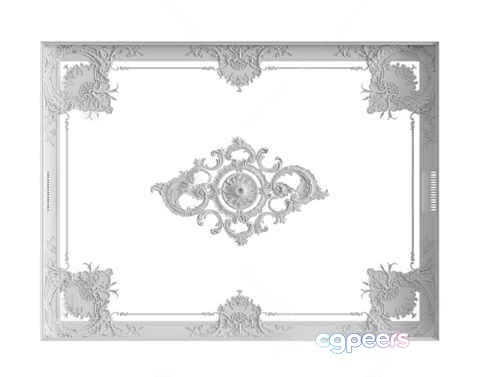 A Decorative Border 3D Model - 8907 - VRAY Render A Decorative Border 3D Model - 8907 - VRAY Render
