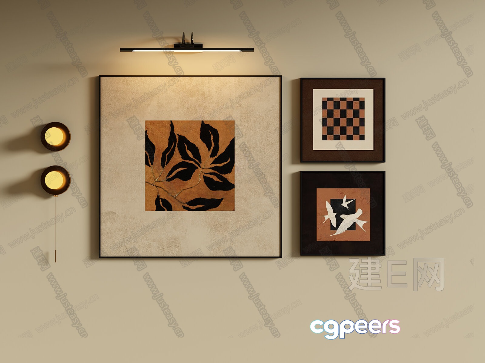 Cozy Wall Decor 3D Model - 2665 - VRAY Render