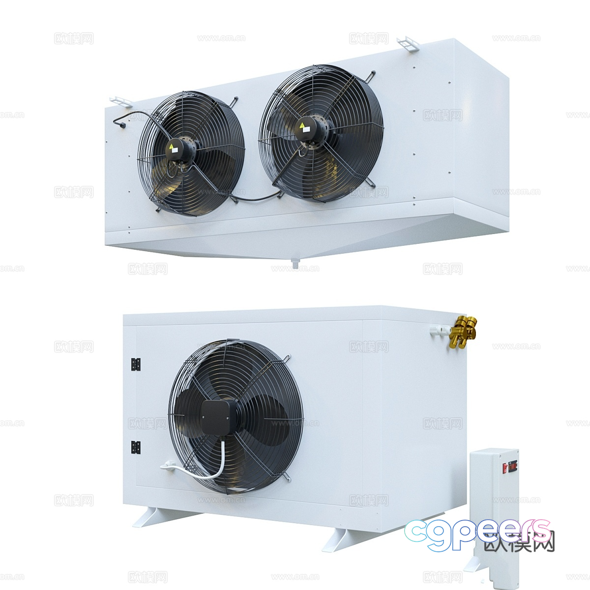 White Air Conditioner 3D Model - 20706 - VRAY Render