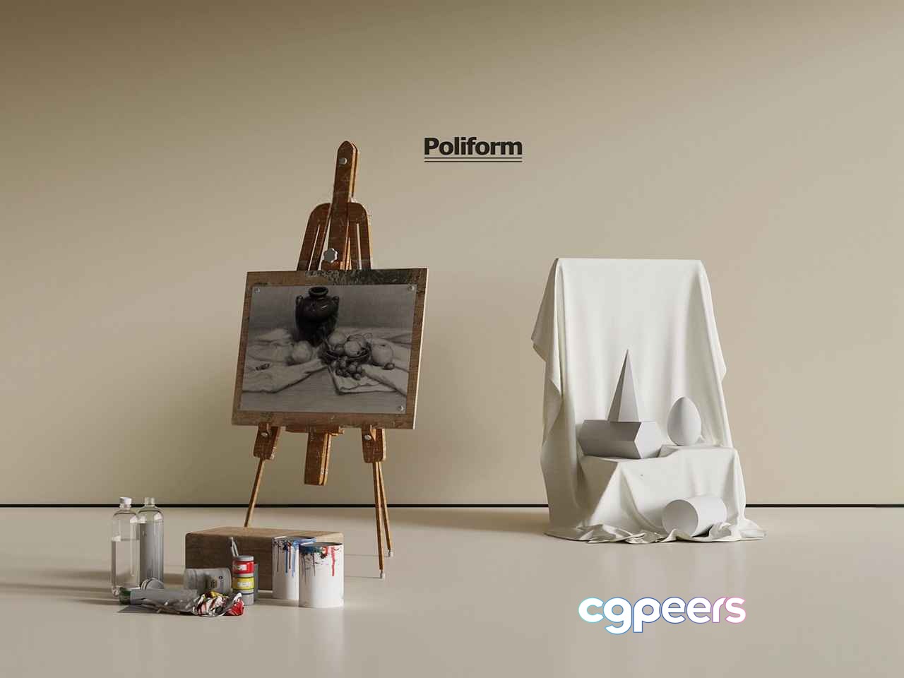 Art Studio Setup 3D Model - 15145 - VRAY Render Art Studio Setup 3D Model - 15145 - VRAY Render