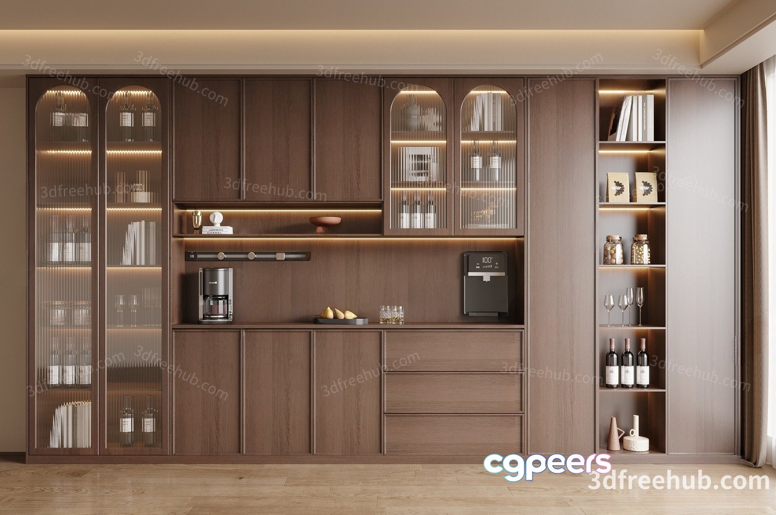Modern Kitchen Design 3D Model - 22864 - VRAY Render