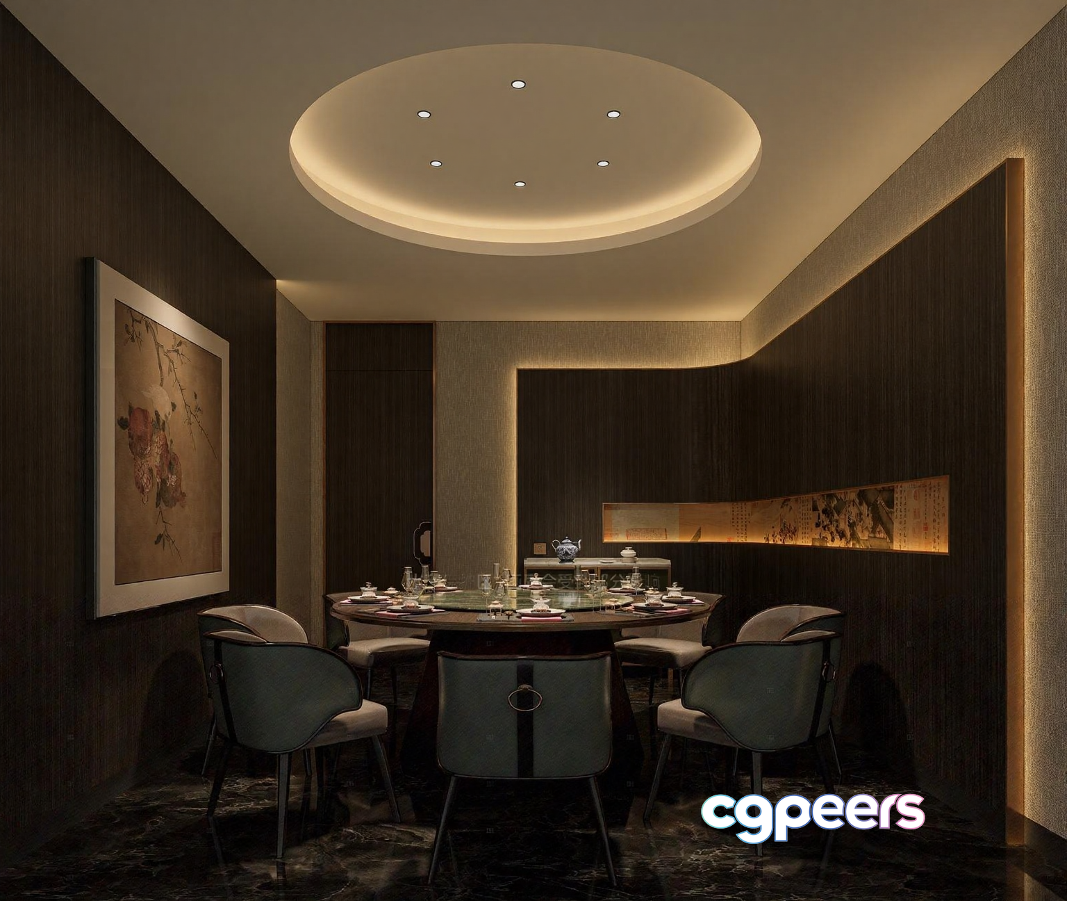Dining Room Setup 3D Model - 4411 - VRAY Render