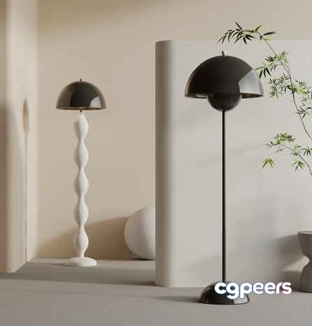 Modern Minimalist Lamp 3D Model - 136 - VRAY Render