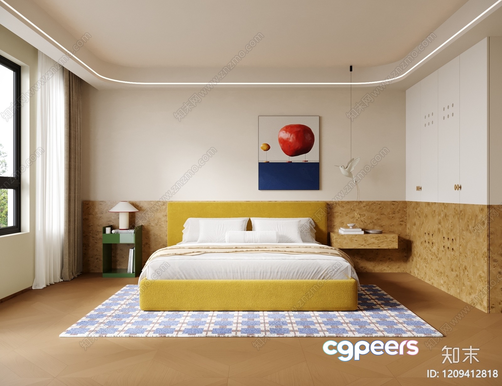 Cozy Bedroom 3D Model - 20139 - VRAY Render Cozy Bedroom 3D Model - 20139 - VRAY Render