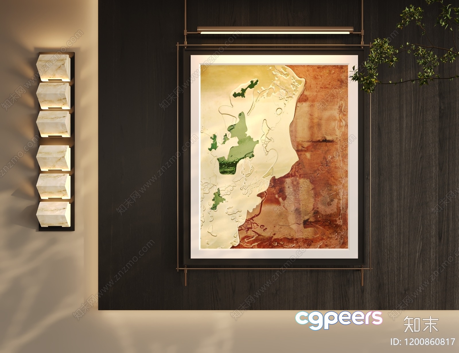 Modern Wall Art 3D Model - 4691 - VRAY Render Modern Wall Art 3D Model - 4691 - VRAY Render