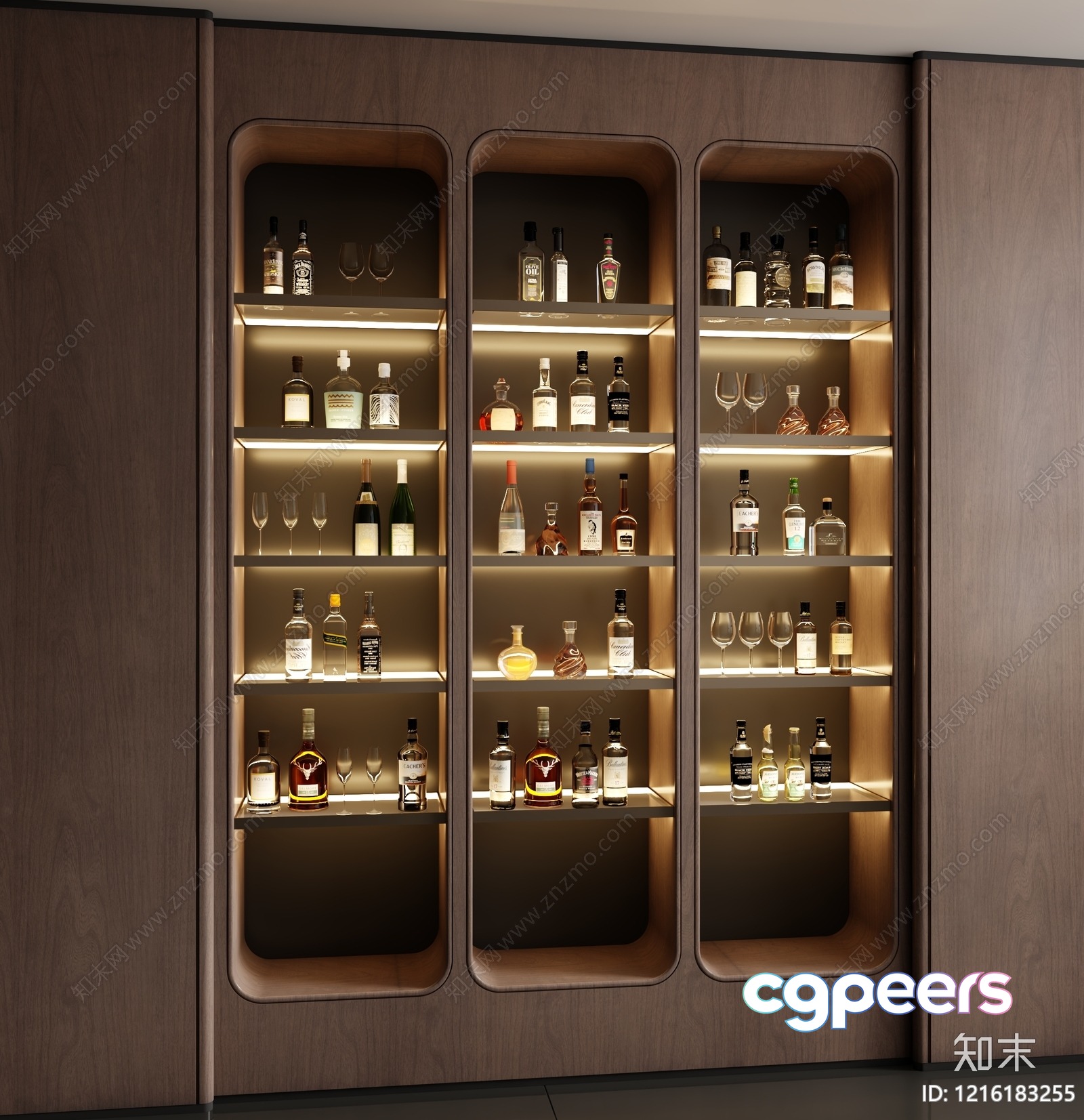 Modern Wooden Cabinet 3D Model - 11289 - VRAY Render Modern Wooden Cabinet 3D Model - 11289 - VRAY Render