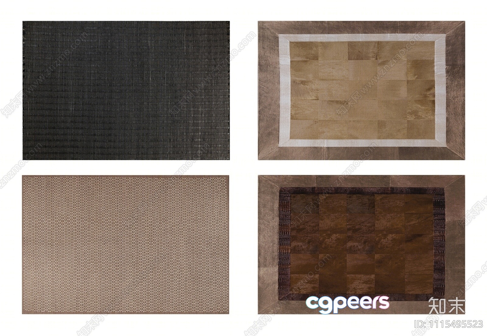 Brown Rugs 3D Model - 10865 - VRAY Render