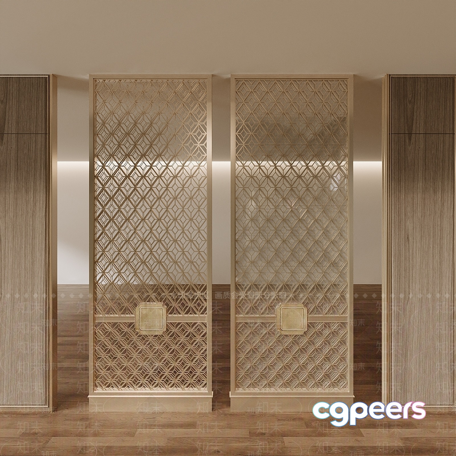 A Room Divider With A Decorative Design 3D Model - 6863 - VRAY Render A Room Divider With A Decorative Design 3D Model - 6863 - VRAY Render
