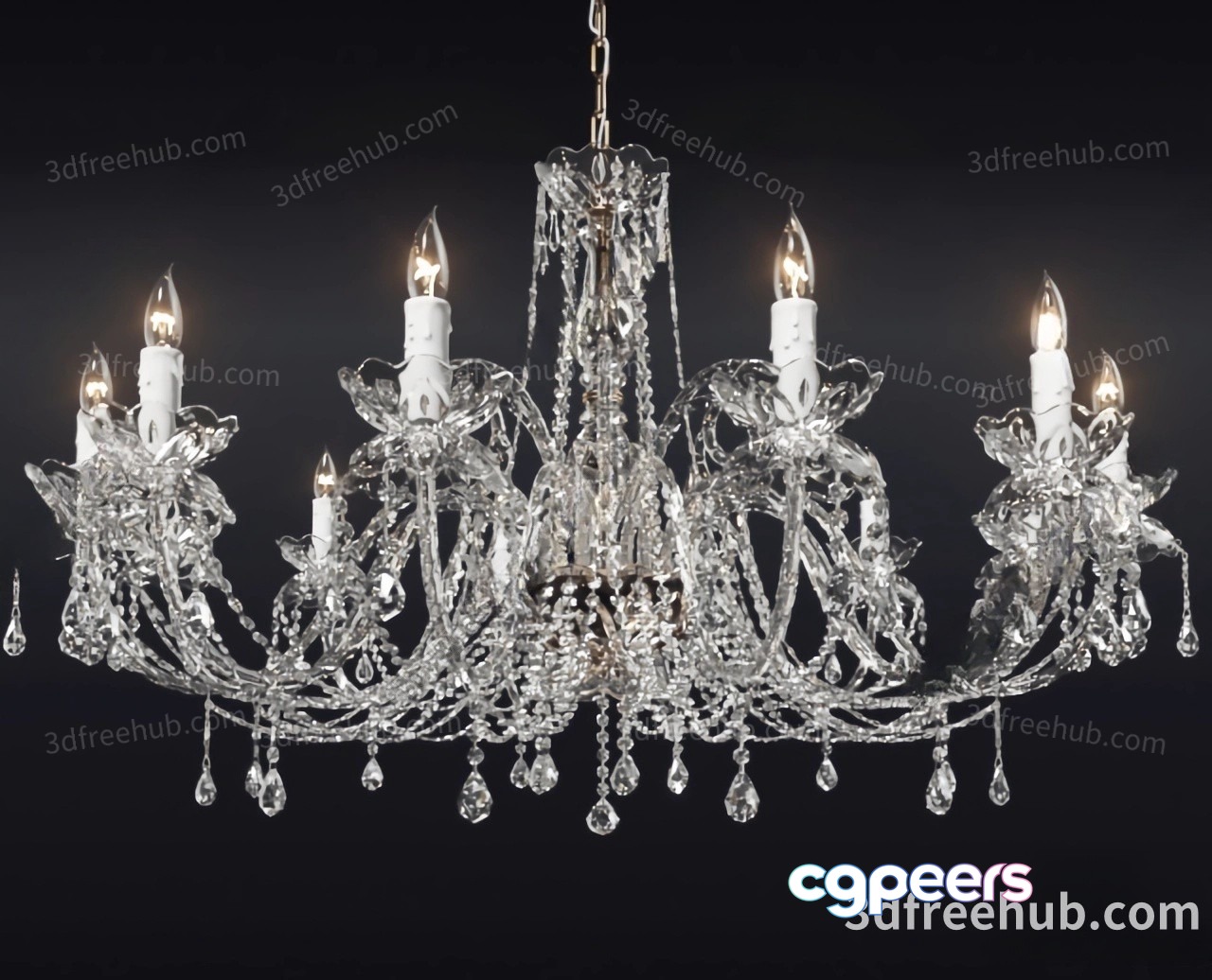 A Chandelier 3D Model - 19651 - VRAY Render