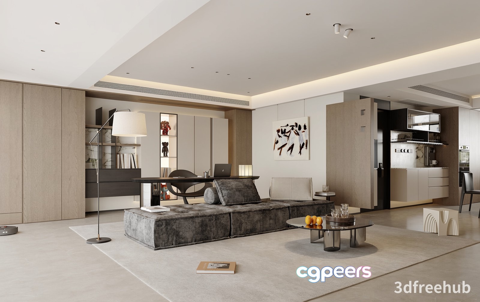 Modern Living Room 3D Model - 22592 - VRAY Render Modern Living Room 3D Model - 22592 - VRAY Render
