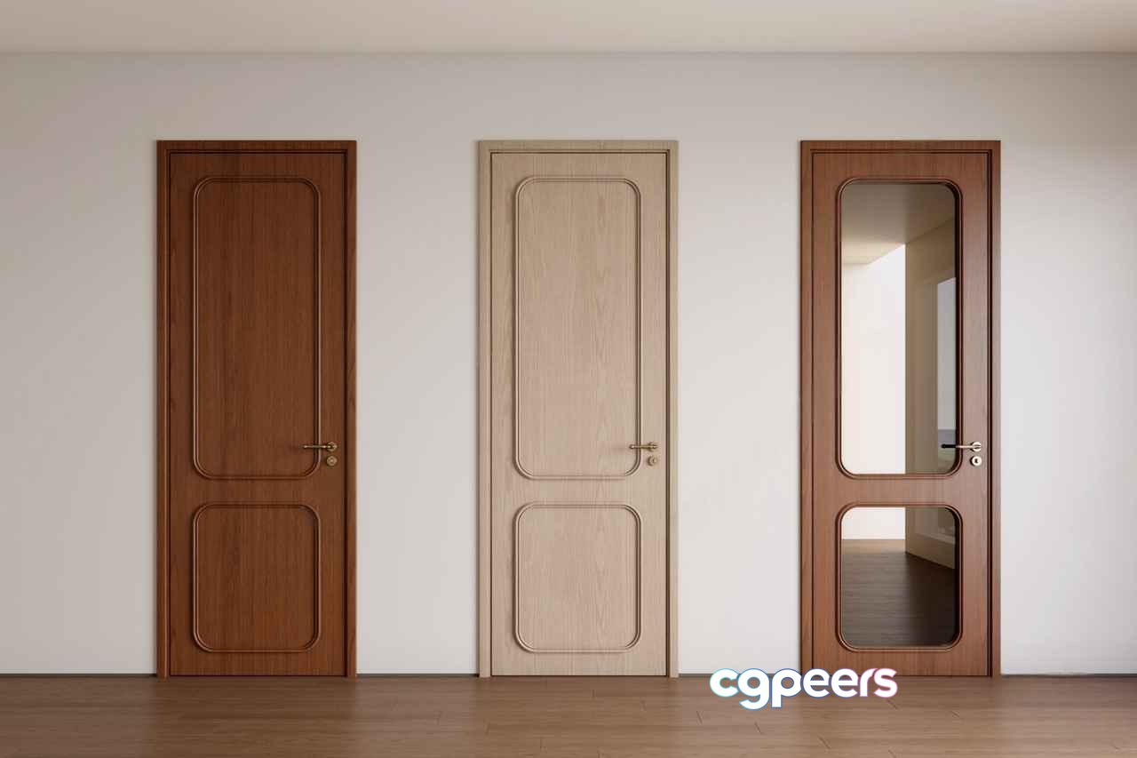 Three Doors 3D Model - 20917 - VRAY Render Three Doors 3D Model - 20917 - VRAY Render