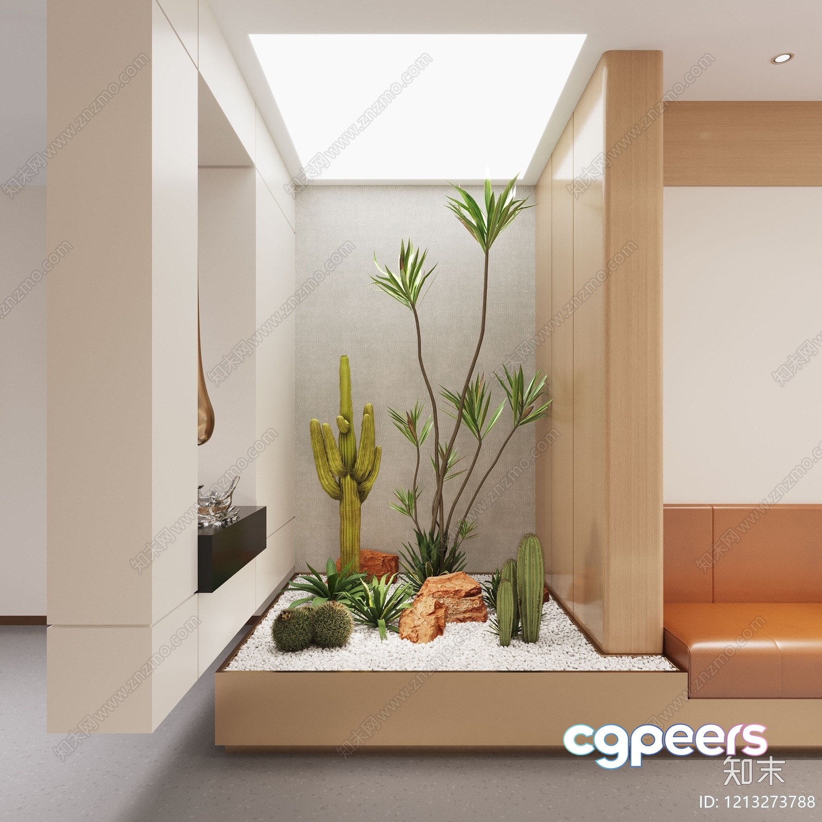 Modern Indoor Garden 3D Model - 22092 - VRAY Render Modern Indoor Garden 3D Model - 22092 - VRAY Render