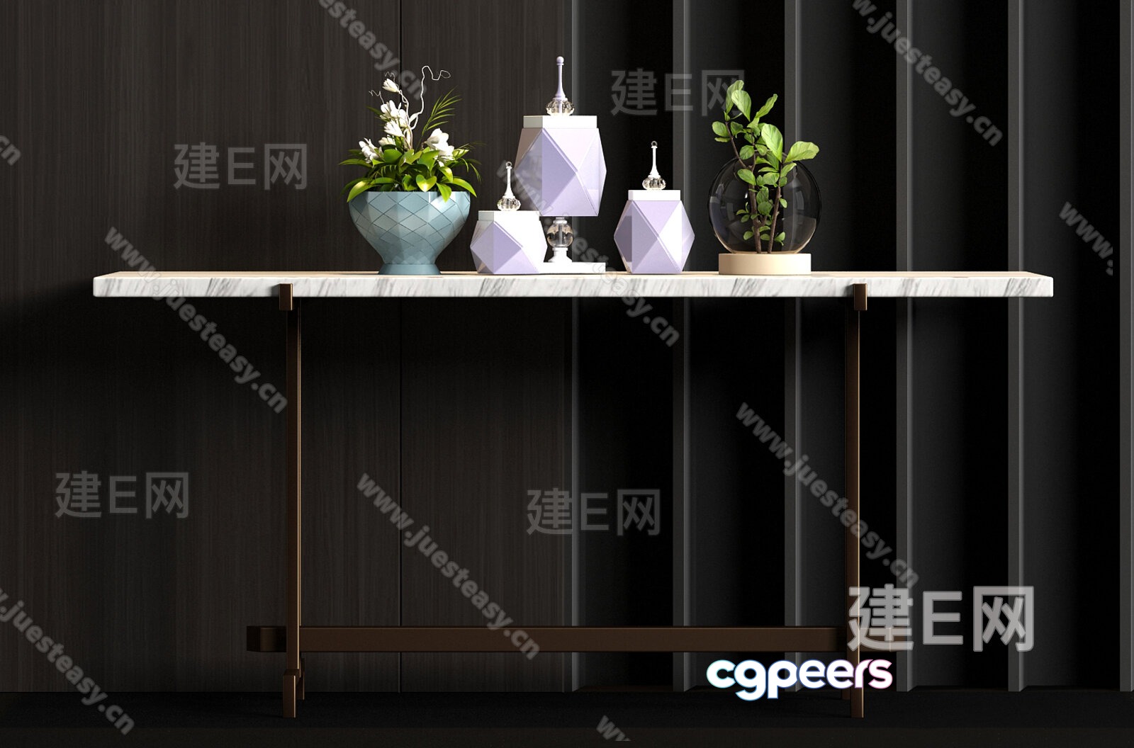 Modern Console Table 3D Model - 17674 - VRAY Render