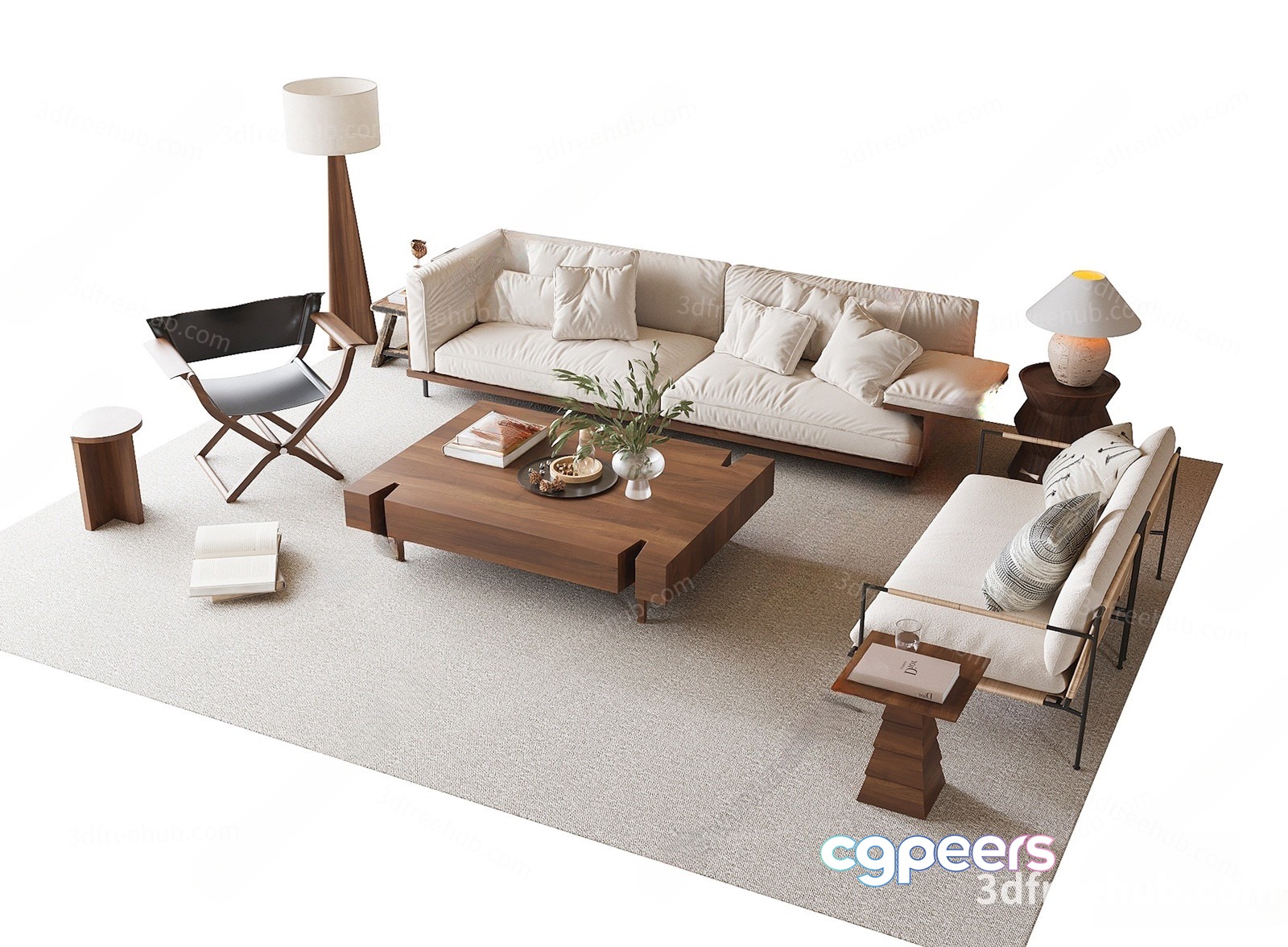 Modern Living Room 3D Model - 18942 - VRAY Render Modern Living Room 3D Model - 18942 - VRAY Render