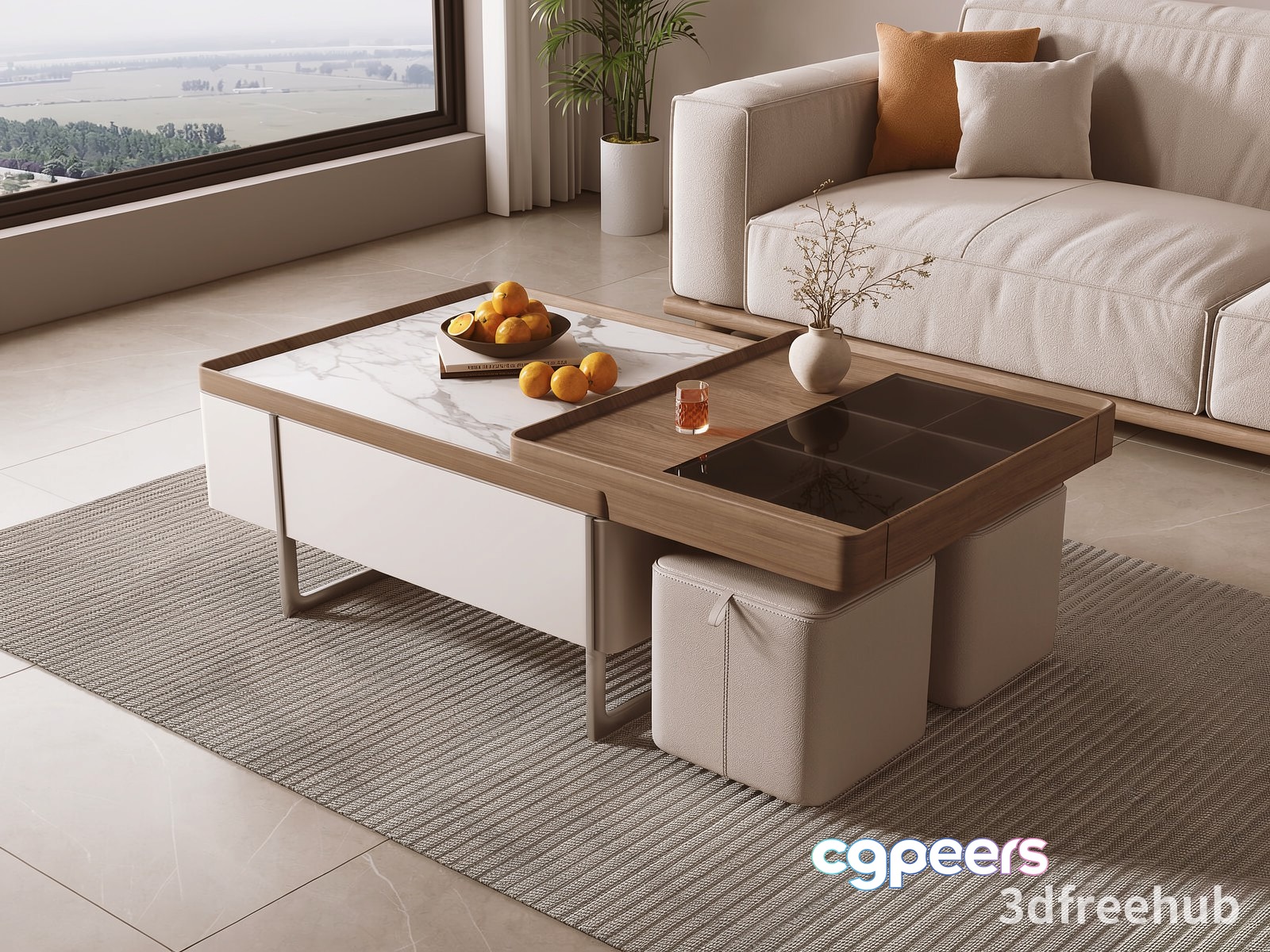Modern Living Room 3D Model - 21763 - VRAY Render Modern Living Room 3D Model - 21763 - VRAY Render
