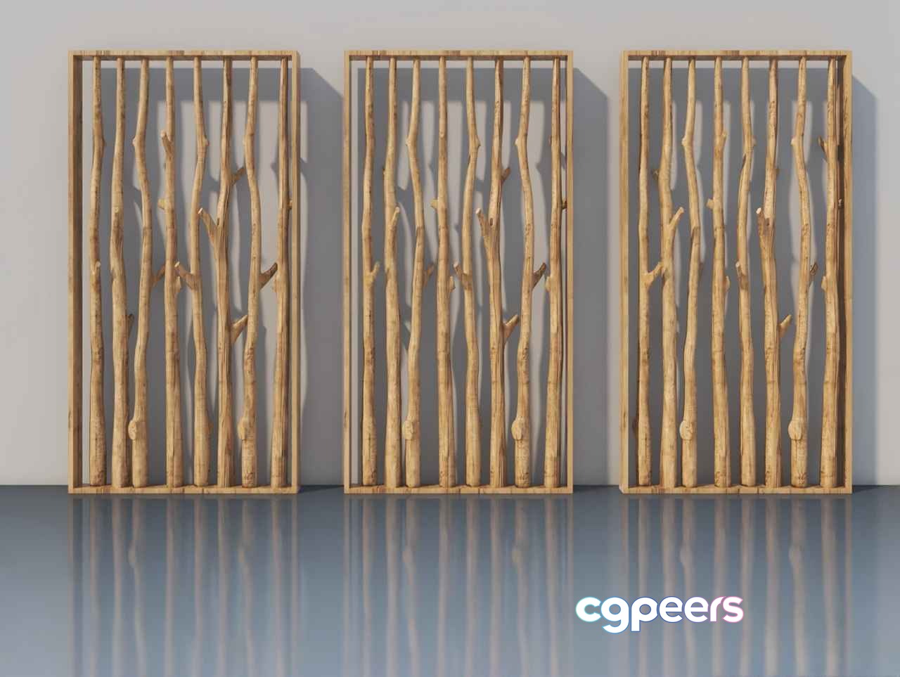 Wooden Wall Decor 3D Model - 13067 - VRAY Render Wooden Wall Decor 3D Model - 13067 - VRAY Render
