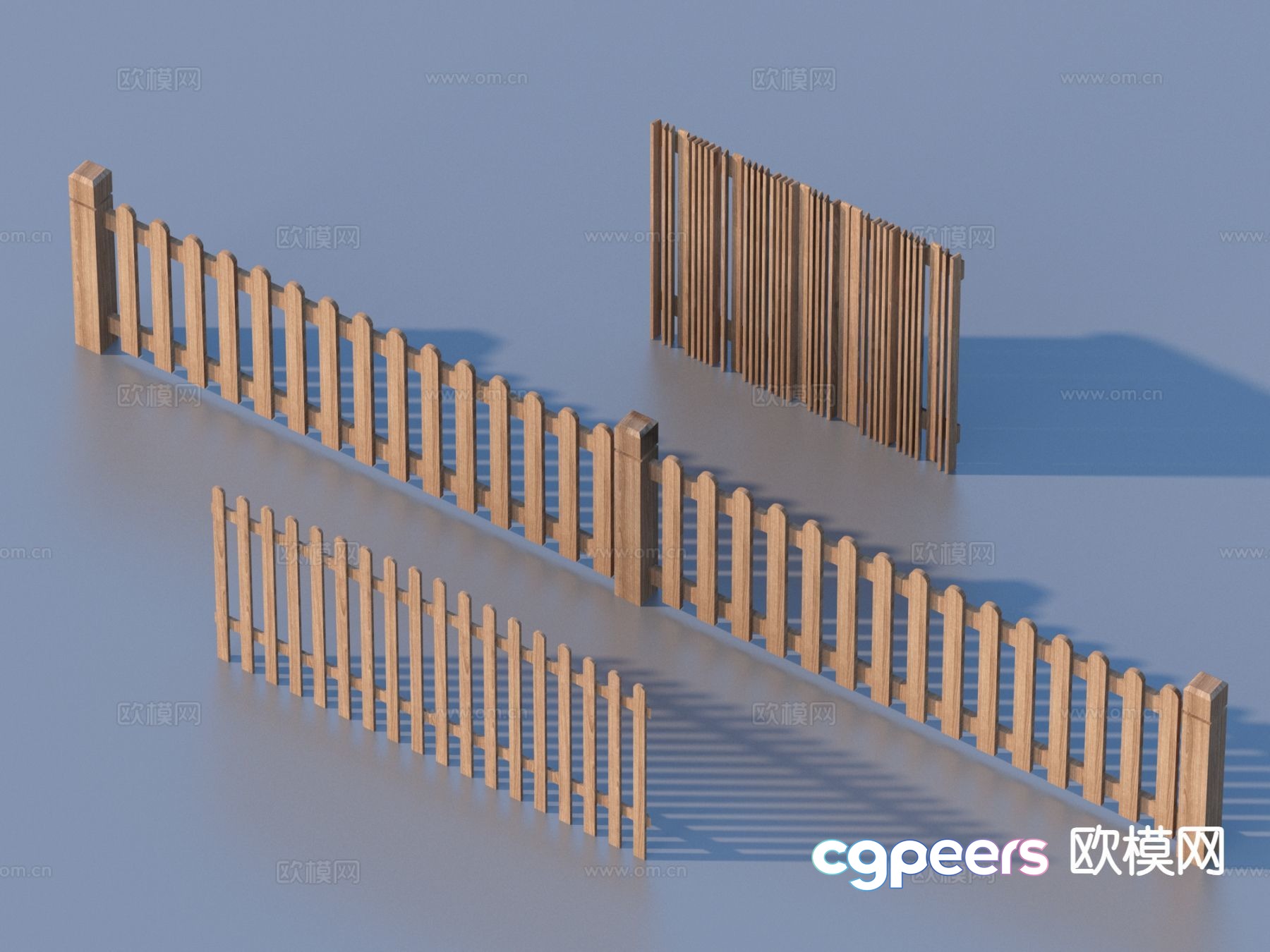 A Wooden Fence 3D Model - 6761 - VRAY Render