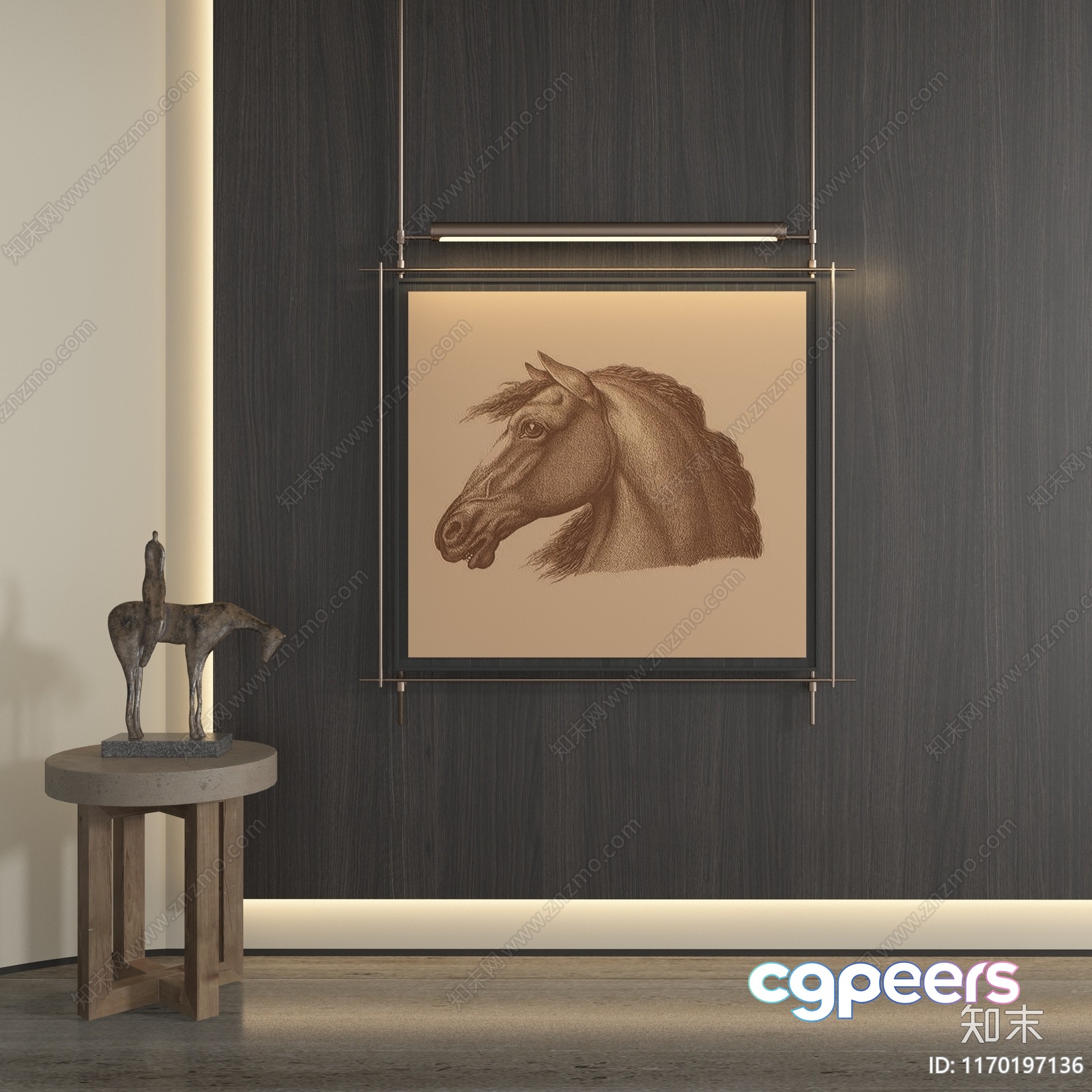 Modern Living Room 3D Model - 2194 - VRAY Render