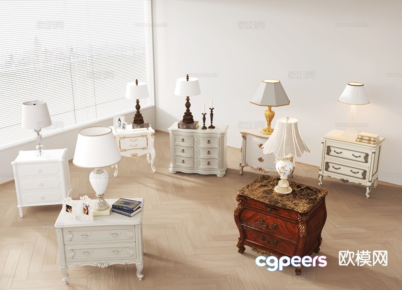 Cozy Bedroom With Nightstands And Lamps 3D Model - 17621 - VRAY Render Cozy Bedroom With Nightstands And Lamps 3D Model - 17621 - VRAY Render