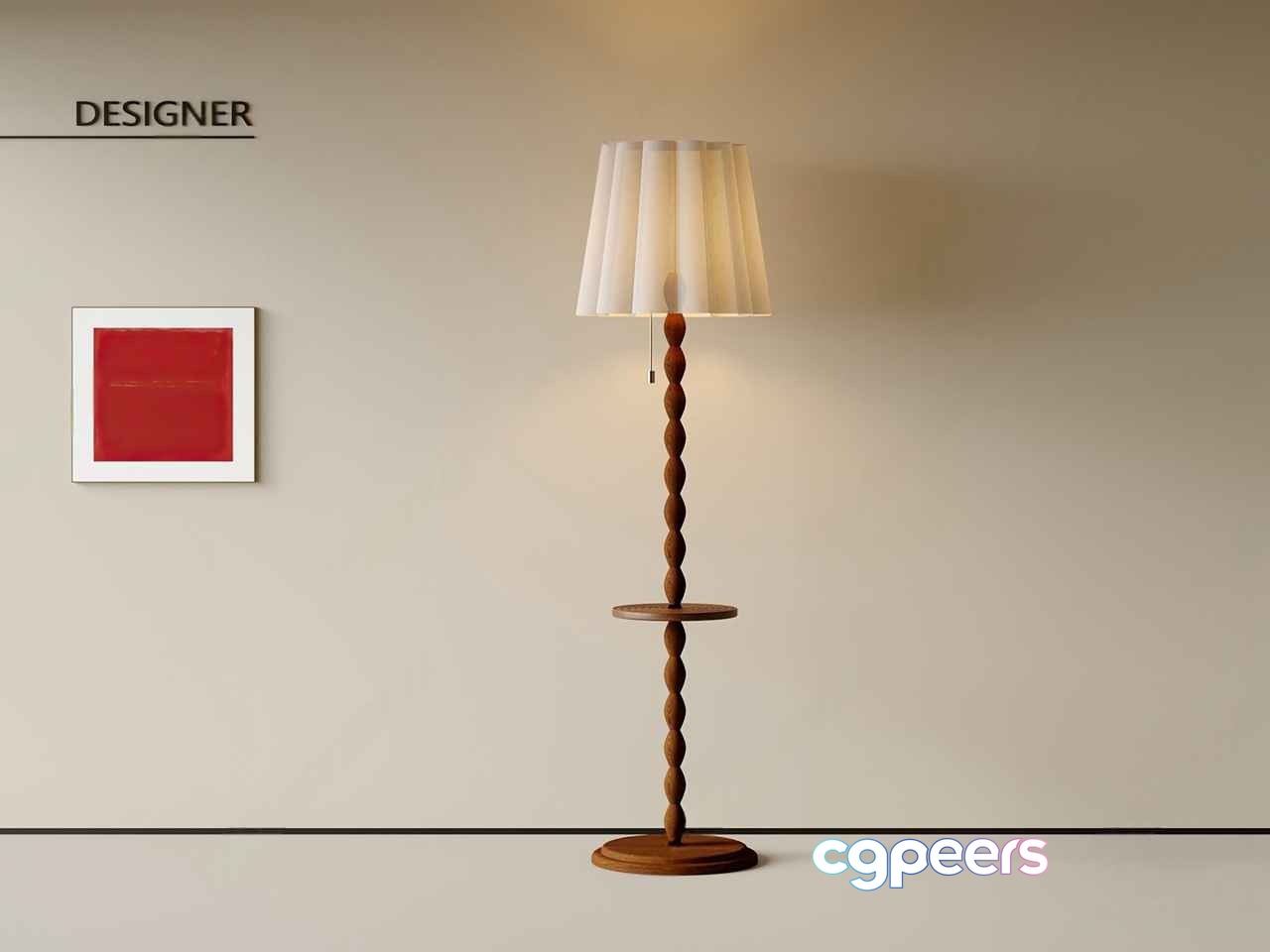 A Floor Lamp With A Unique Design 3D Model - 5921 - CORONA Render A Floor Lamp With A Unique Design 3D Model - 5921 - CORONA Render