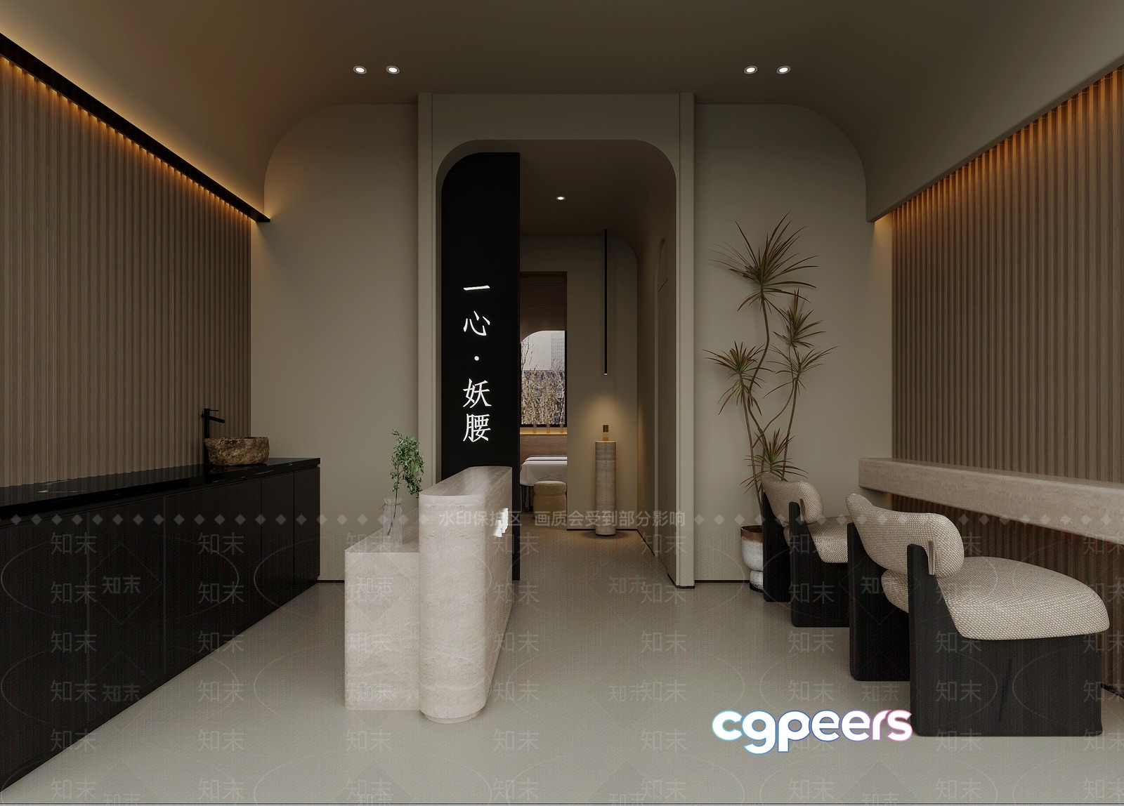 Modern Spa Interior 3D Model - 10129 - VRAY Render Modern Spa Interior 3D Model - 10129 - VRAY Render