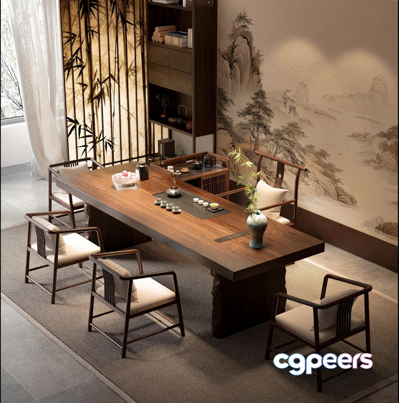 A Wooden Table 3D Model - 16202 - VRAY Render