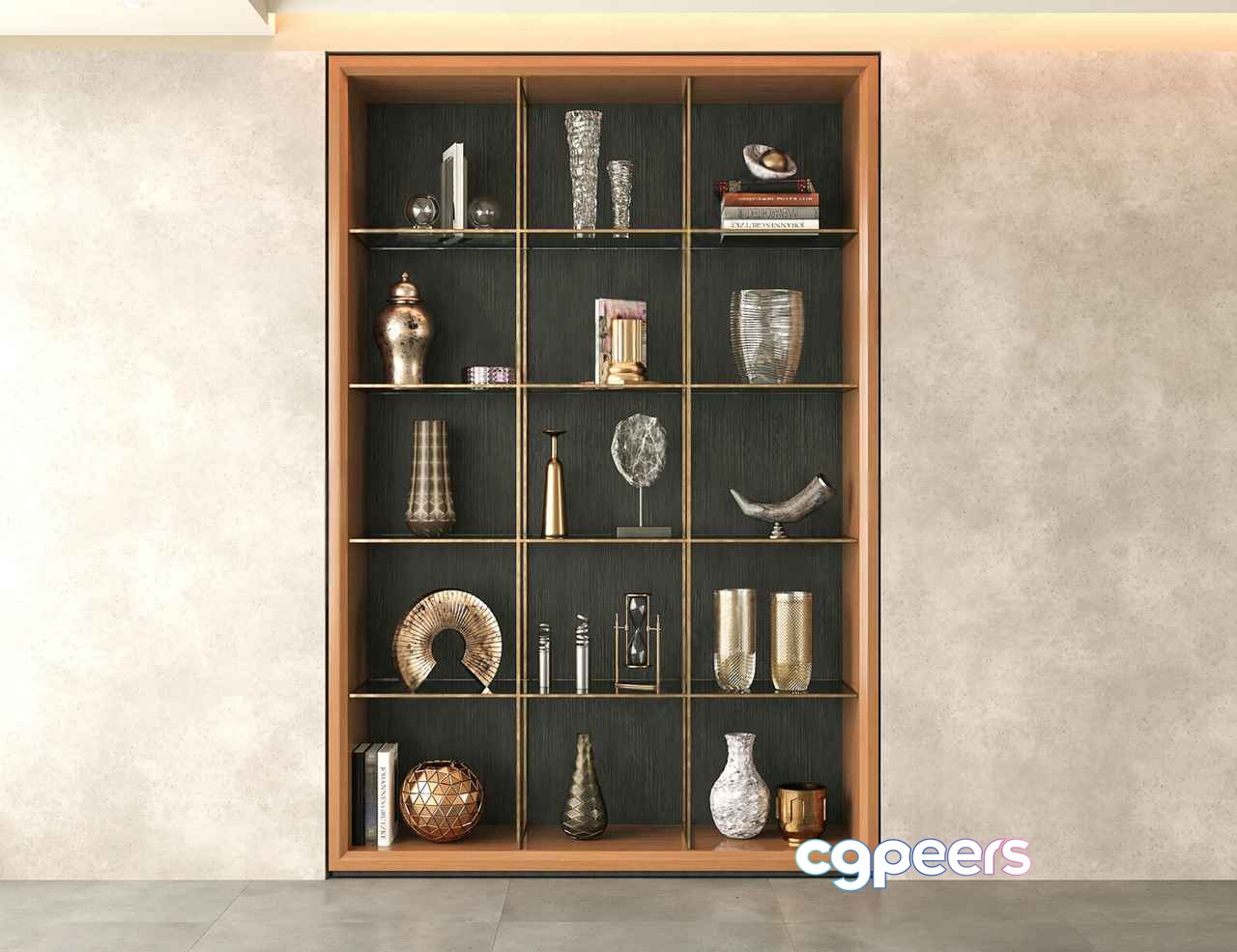 Modern Decorative Shelf 3D Model - 19783 - VRAY Render Modern Decorative Shelf 3D Model - 19783 - VRAY Render