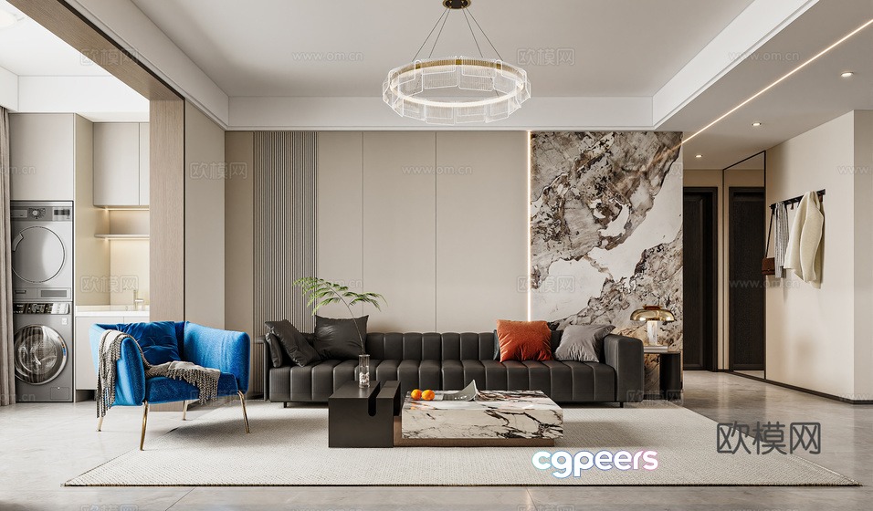 Modern Living Room 3D Model - 9622 - CORONA Render Modern Living Room 3D Model - 9622 - CORONA Render