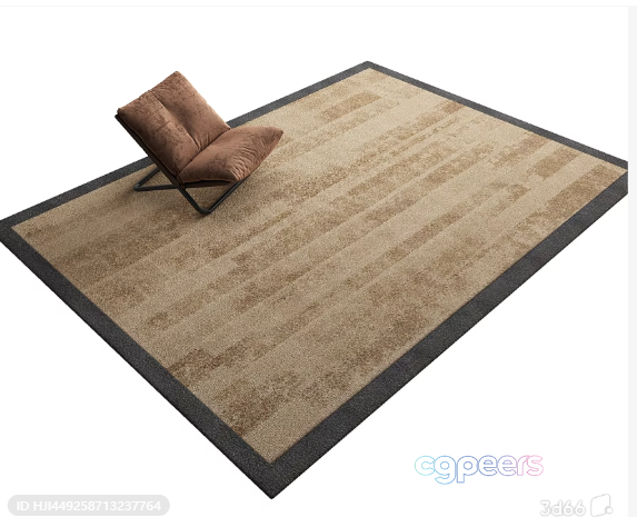 Brown And Tan Rug 3D Model - 19505 - VRAY Render