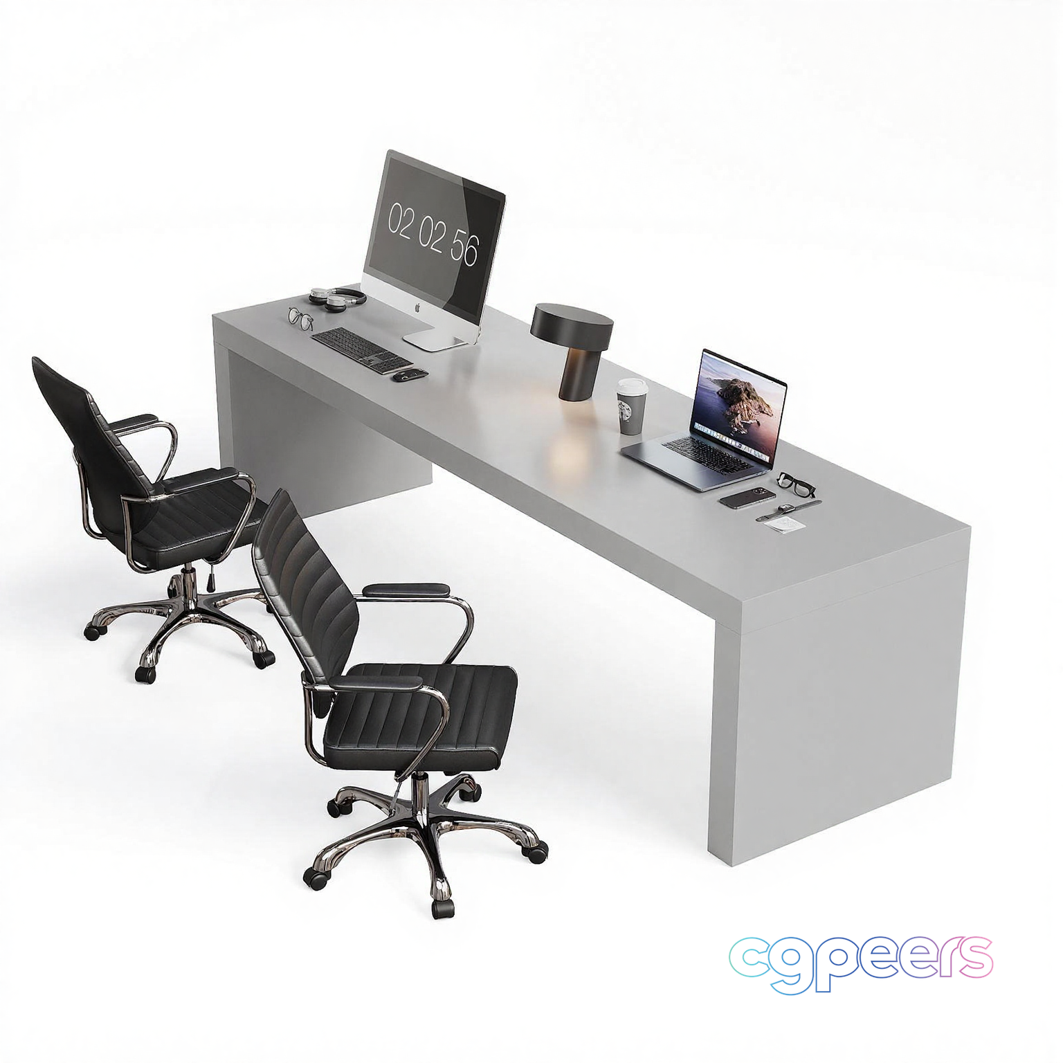 A Modern Office Desk 3D Model - 16196 - VRAY Render A Modern Office Desk 3D Model - 16196 - VRAY Render