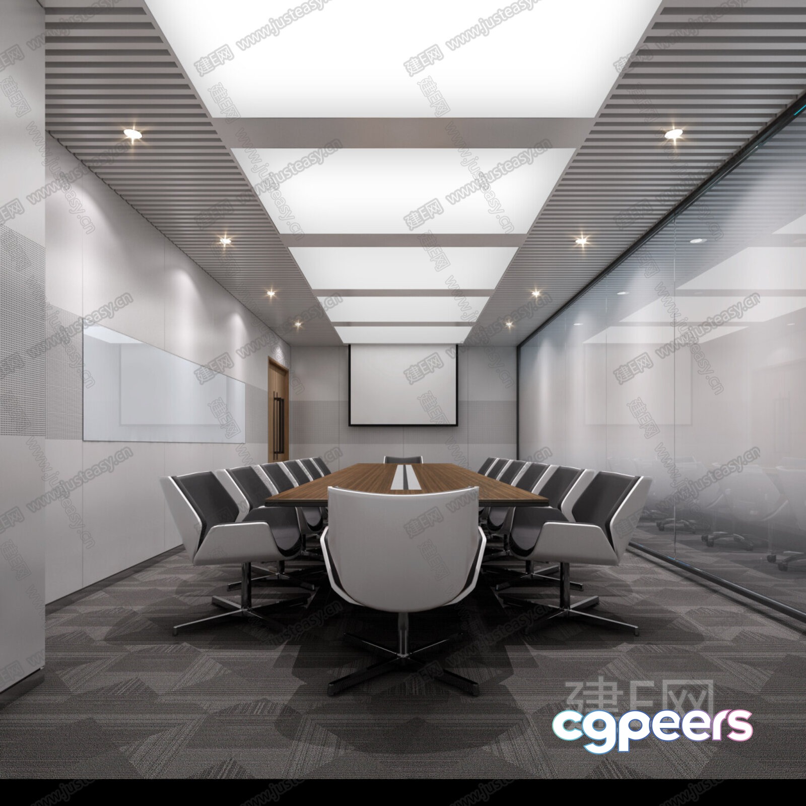 Modern Conference Room 3D Model - 3156 - VRAY Render