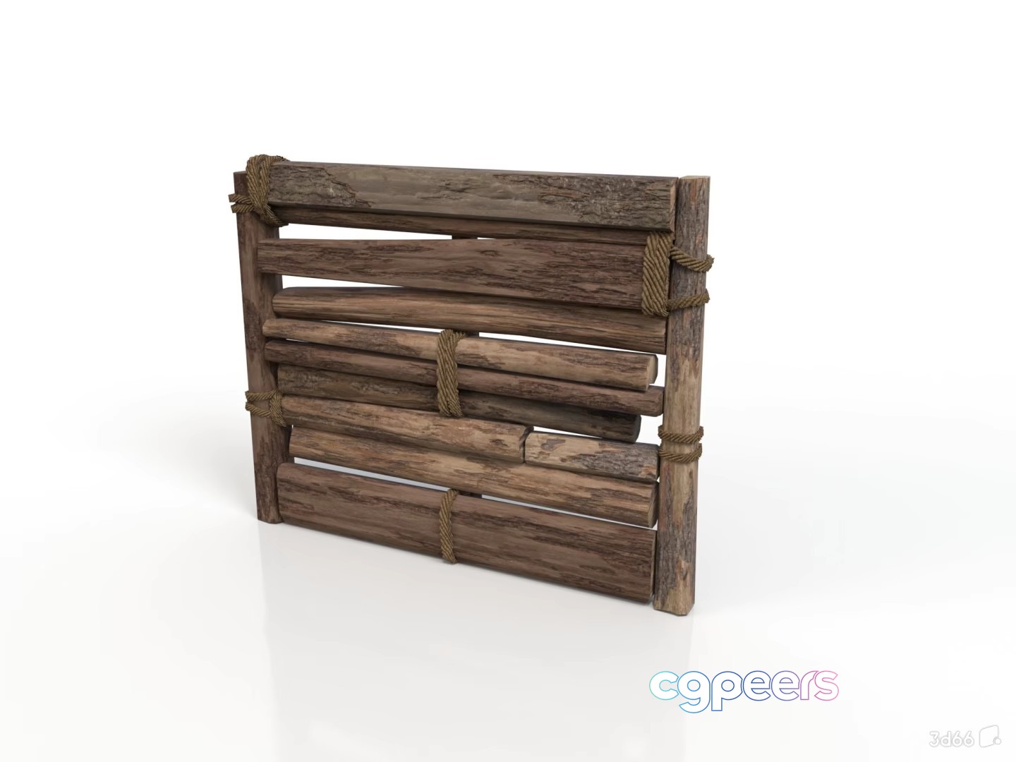 A Wooden Fence 3D Model - 21103 - VRAY Render