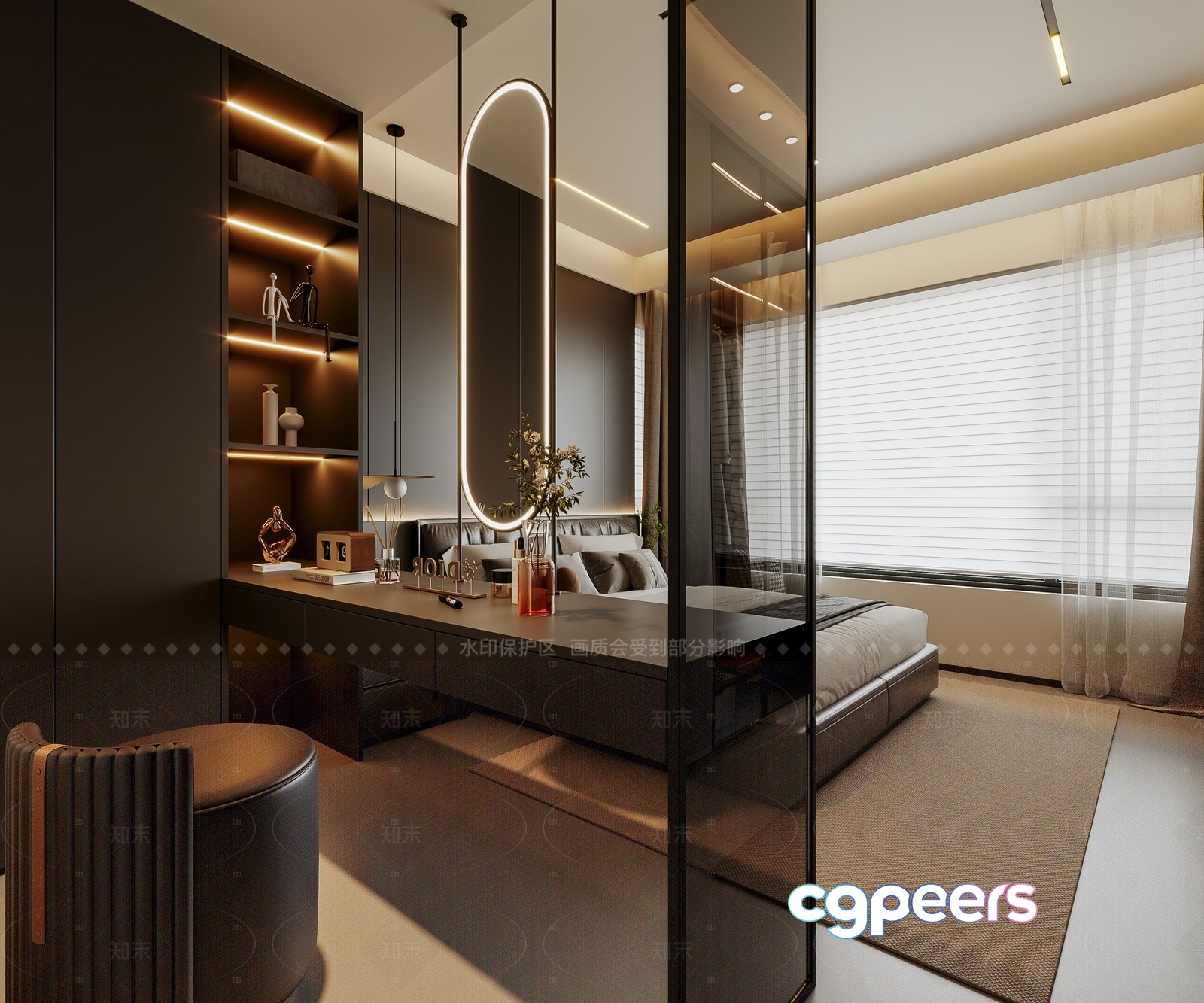Modern Minimalist Bedroom 3D Model - 9090 - VRAY Render Modern Minimalist Bedroom 3D Model - 9090 - VRAY Render