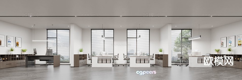 Office Space 3D Model - 14808 - CORONA Render