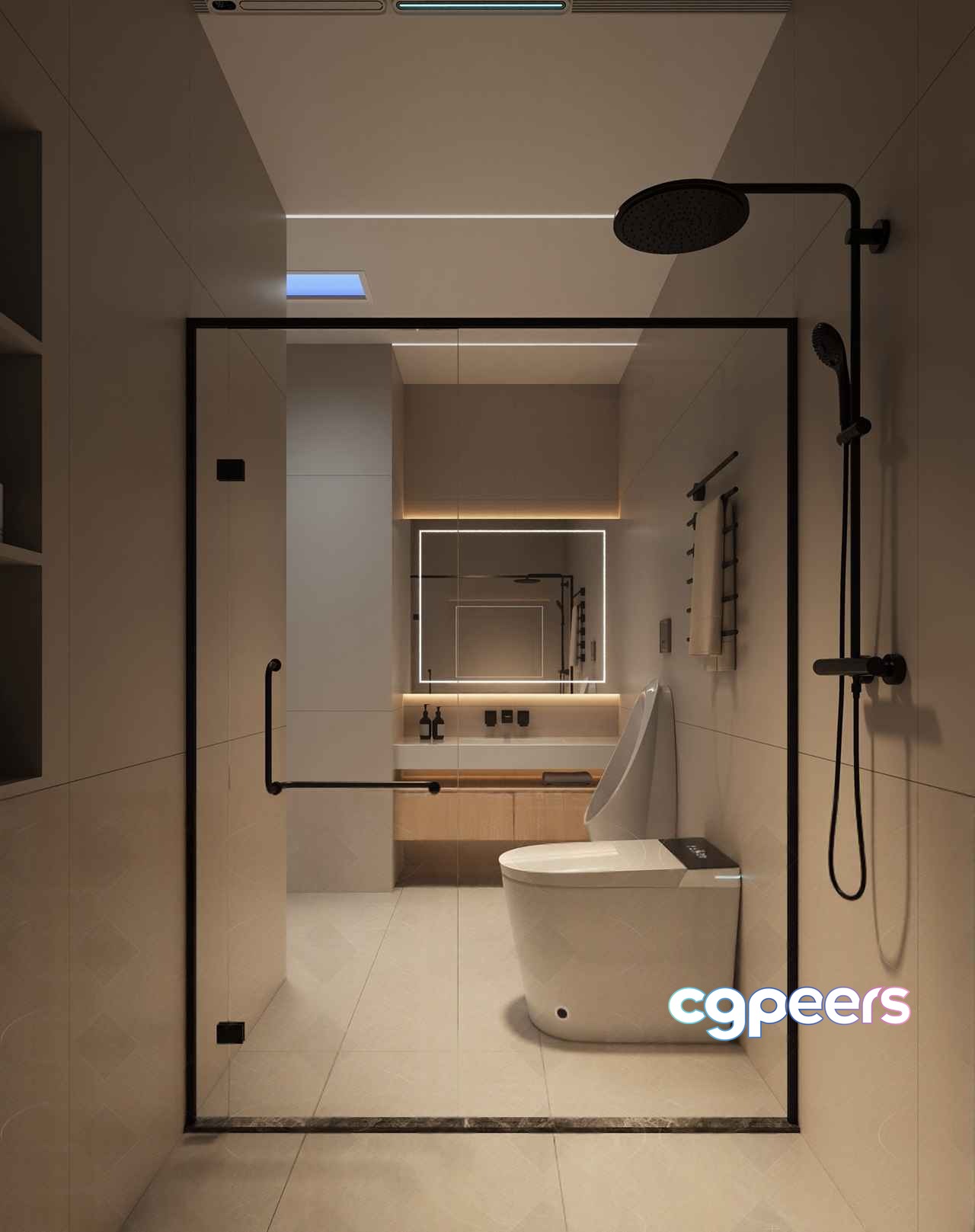 Modern Bathroom Design 3D Model - 7505 - VRAY Render
