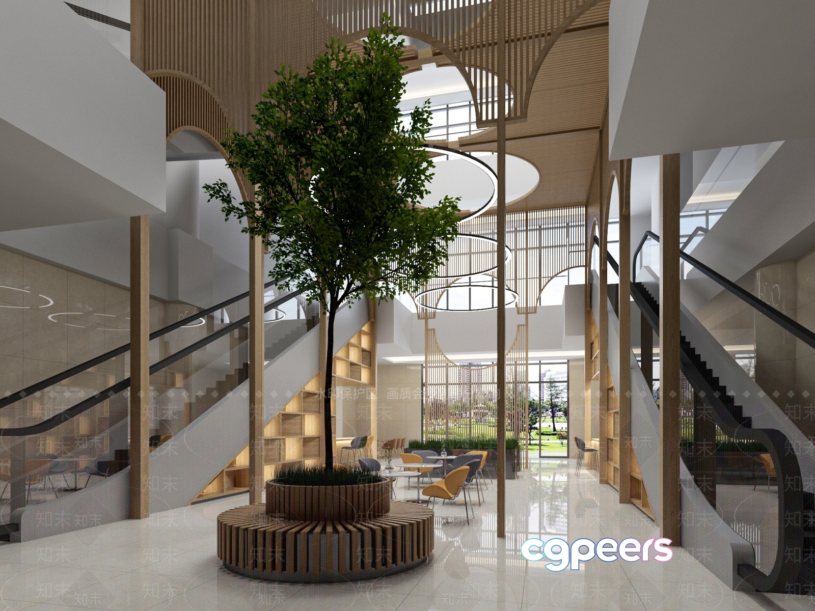 Modern Indoor Space 3D Model - 18852 - VRAY Render Modern Indoor Space 3D Model - 18852 - VRAY Render