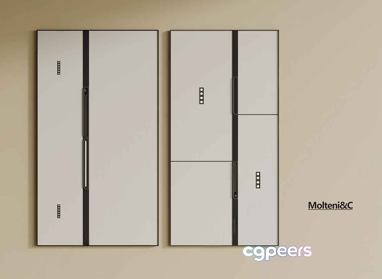 Modern Fridge And Freezer 3D Model - 7995 - VRAY Render