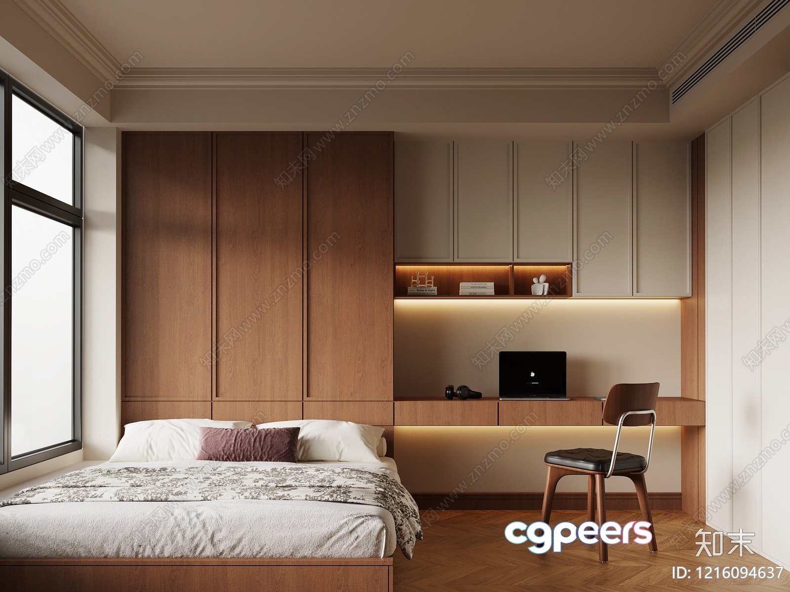 Modern Minimalist Bedroom 3D Model - 10657 - VRAY Render Modern Minimalist Bedroom 3D Model - 10657 - VRAY Render
