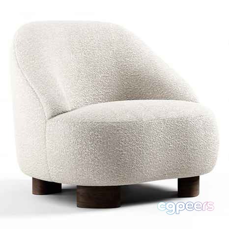 White Sherpa Chair 3D Model - 6406 - VRAY Render