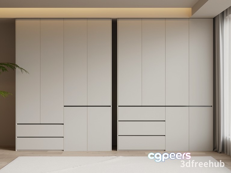 A White Closet 3D Model - 23296 - VRAY Render